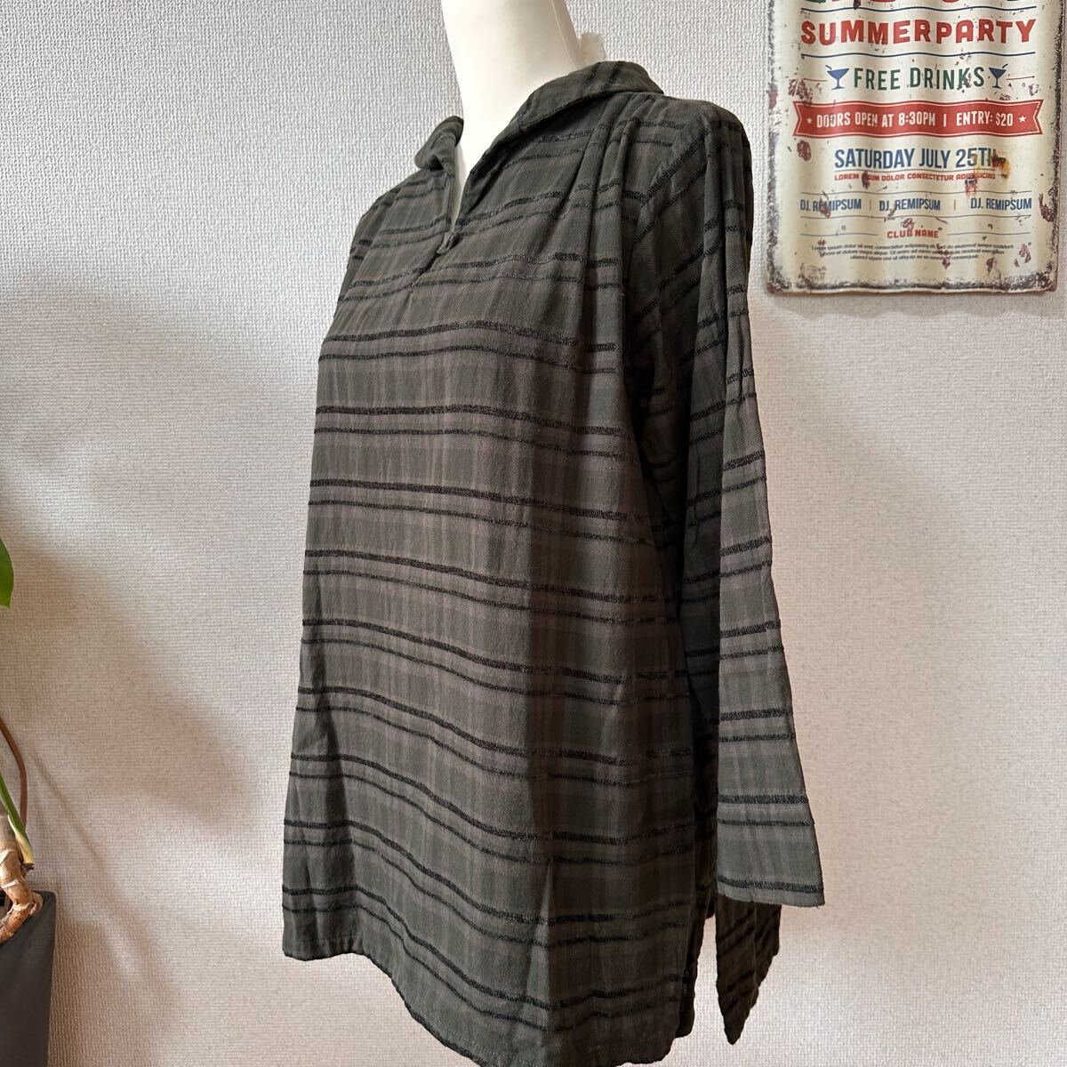 【セルフサービス】チェック柄 チュニック Mサイズ_画像3