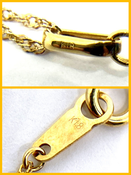 【即決】 K18 トルコ石 ペンダントネックレス 1.6×0.75㎝ ゴールド ペンダント ネックレス ジュエリー ターコイズ 1.4ｇ
