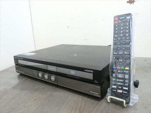 シャープ/SHARP☆HDD/DVDレコーダー/VHS☆DV-ACV52☆リモコン付 管CX30665