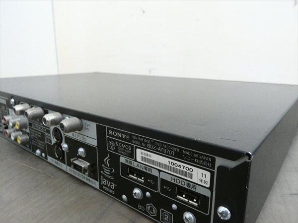 1TB☆11年☆ソニー/SONY☆HDD/BDレコーダー☆BDZ-AT970T☆リモコン付☆3番組同時(shí)録畫/3D対応機(jī) 管CX29873