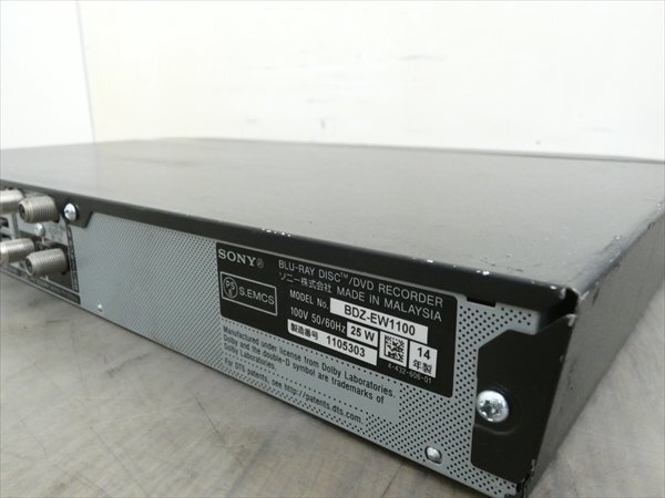 1TB☆14年☆ソニー/SONY☆HDD/BDレコーダー☆BDZ-EW1100☆リモコン付☆2番組同時(shí)録畫☆3D対応機(jī) 管CX30932