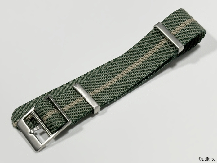 ラグ幅20mm 高品質(zhì) スクエア NATOベルト ストラップ グリーン ベージュ 腕時(shí)計(jì)用バンド ナイロンファブリック