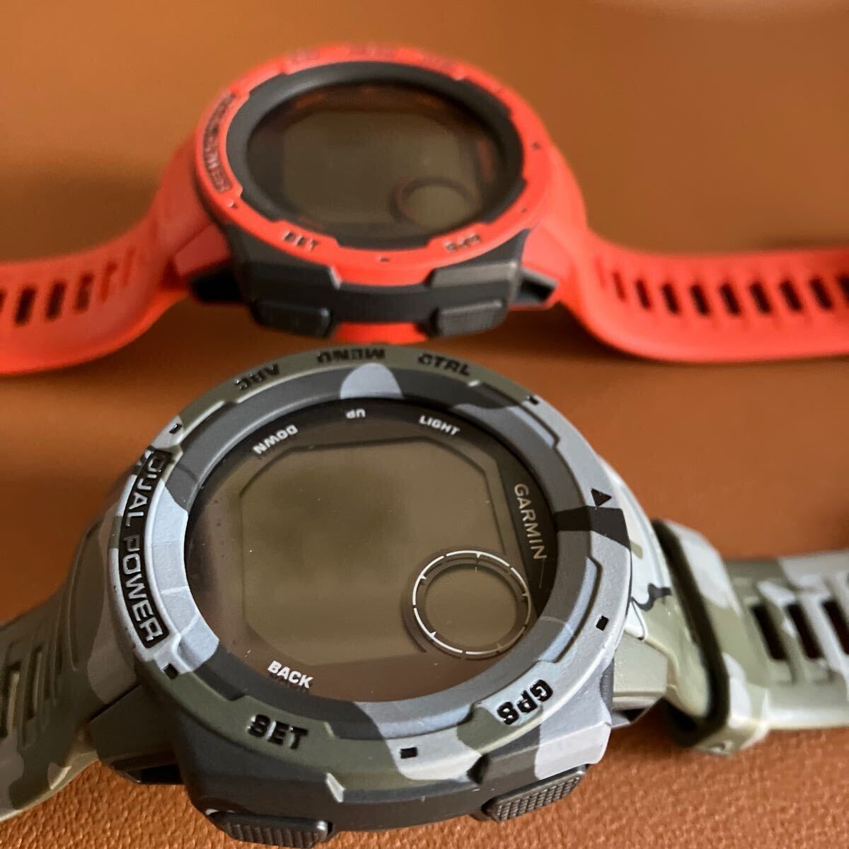 GARMIN instinct DUALPOWER ガーミン デュアルパワー　2本セット　迷彩　赤　