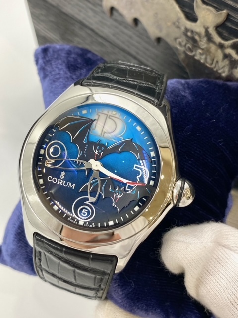 S5-44) прекрасный товар работа товар CORUM Corum 082.150.20 Bubble Bats Bubble bat Limited Edition 2005 Date самозаводящиеся часы мужской с ящиком 