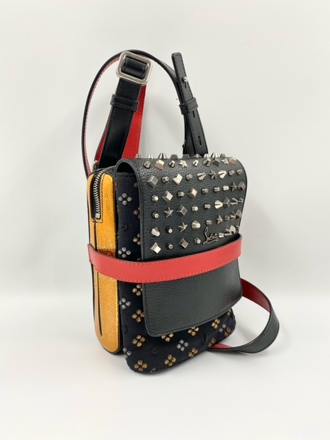 F7-6-29 Christian Louboutin クリスチャン ルブタン ボディバッグ ショルダーバッグ ショルダーバック レザー 本革 メンズ 保管品