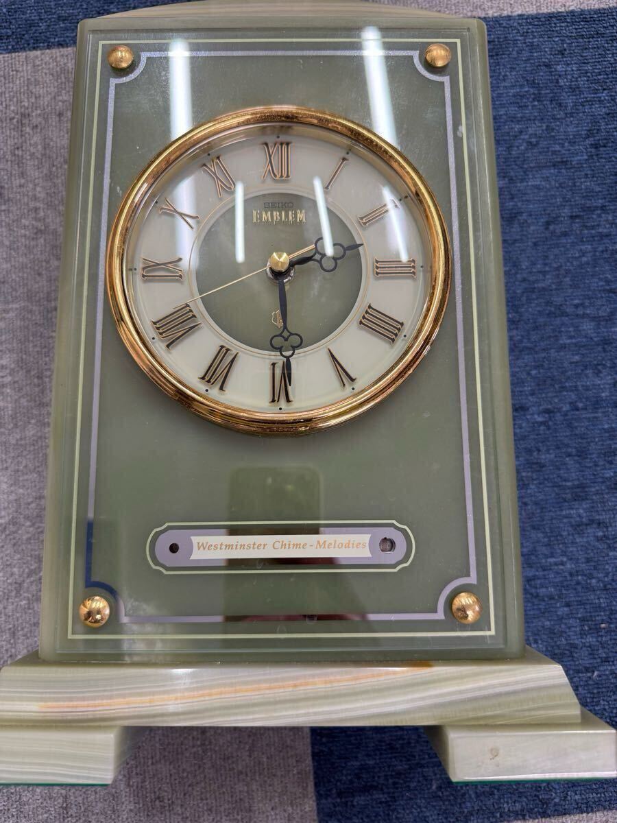 希少SEIKOEMBLEM置き時(shí)計(jì)大理石風(fēng)