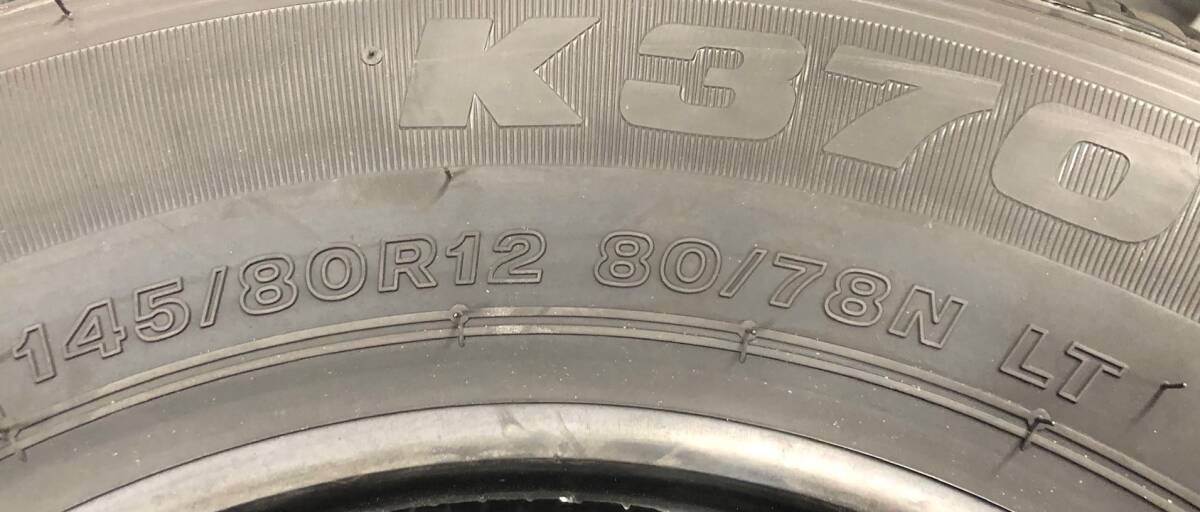 未使用品　 BRIDGESTONE ブリヂストン K370 145/80R12 80/78N LT 25年制 ４本