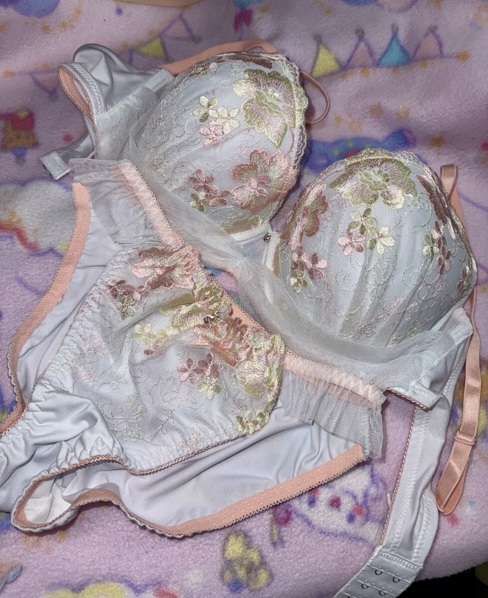大きい胸用☆Fカップ ブラジャーショーツセット インナーウェア　レディース パンツ ゆうパケット匿名F75配送新品未使用下著 No.2