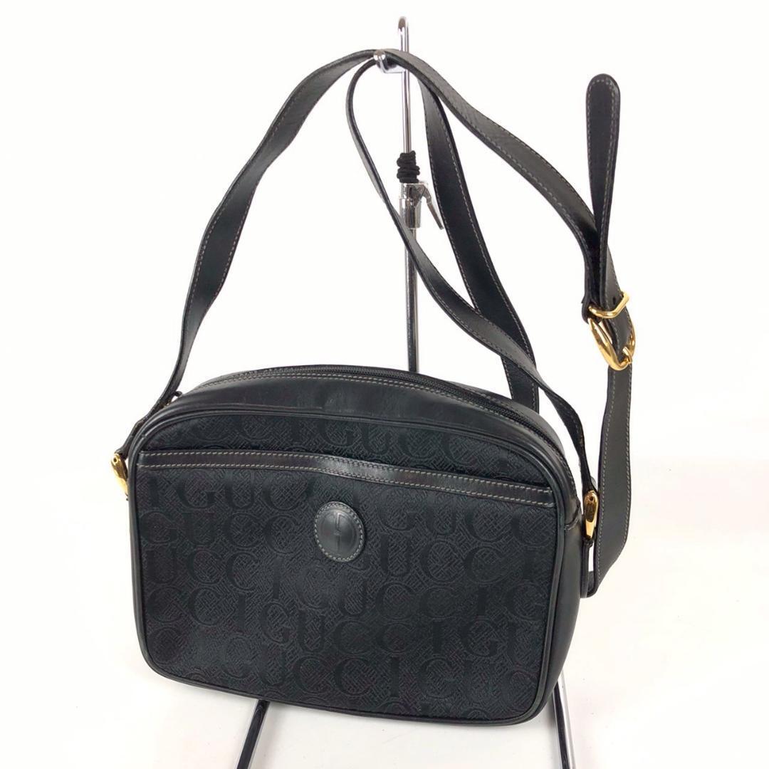 GUCCI グッチ ロゴ柄 ショルダーバッグ ブラック レディース ブランド 鞄 かばん バッグ レディース メンズ ブランド