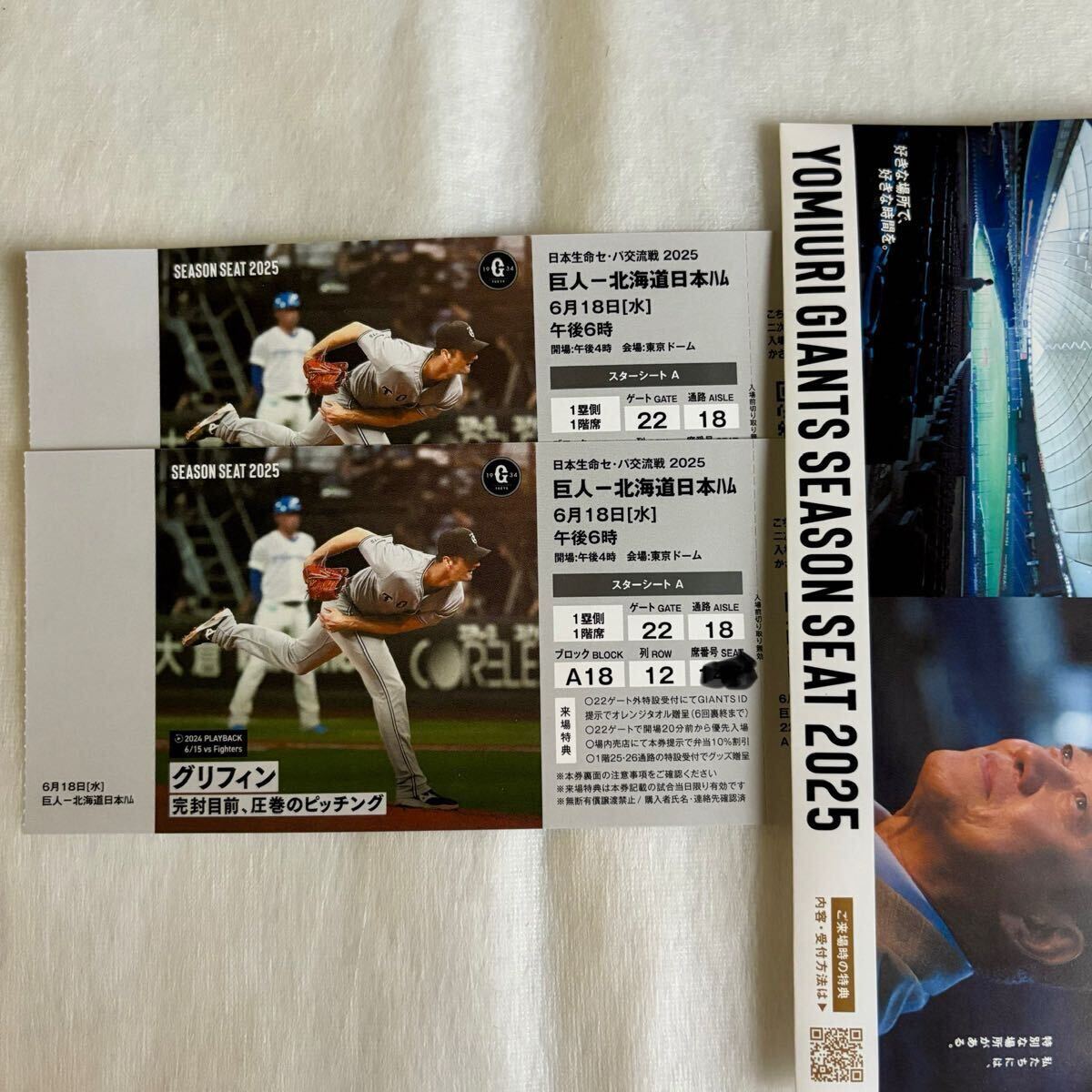 プロ野球 チケット CS 10月20日 巨人 応援席 2枚 連番 - その他