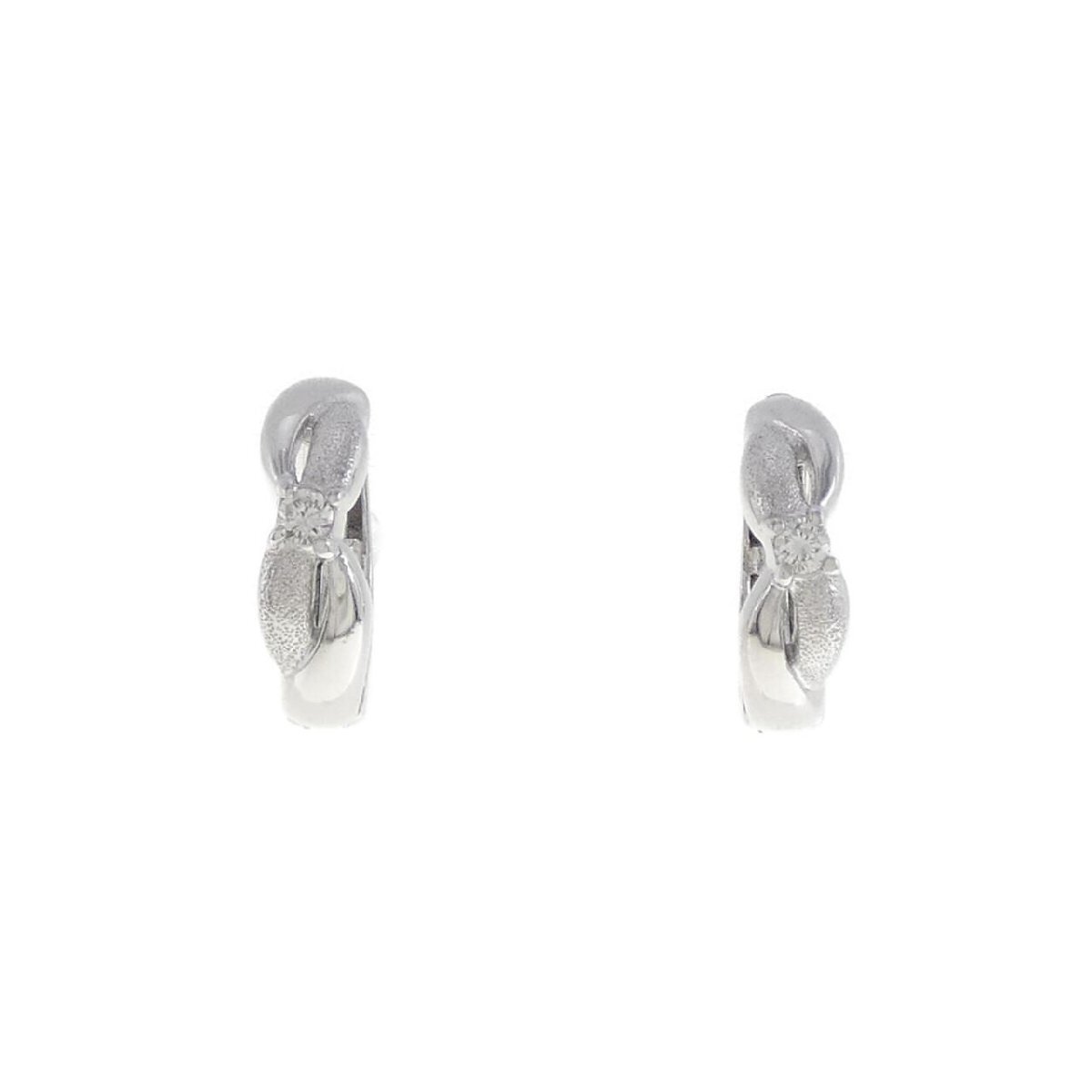 K18WG ダイヤモンド イヤリング 0.06CT