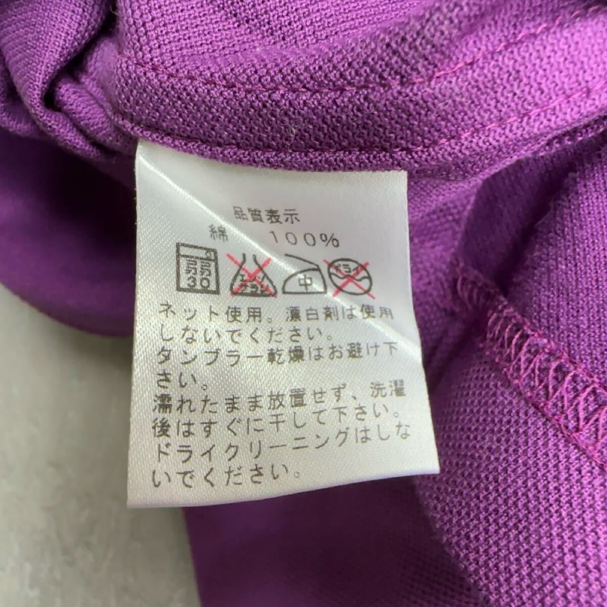 Maker's Shirt 鎌倉(cāng)　鎌倉(cāng)シャツ　ボタンダウン　半袖ポロシャツ　鹿の子ポロ　日本制　紫　メンズLL