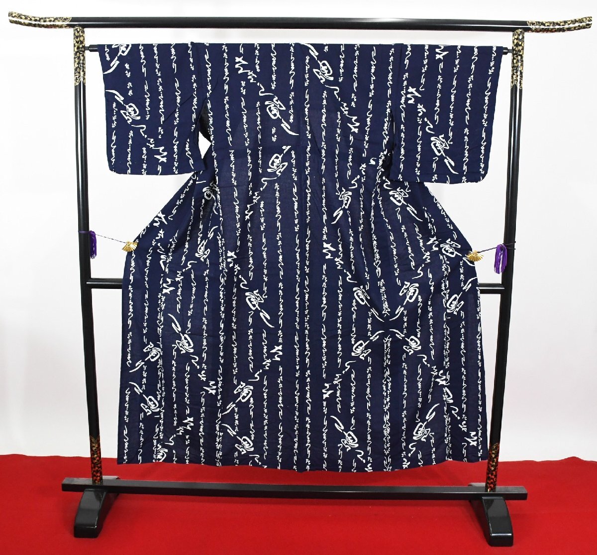 浴衣 男性用 著物 祭り 夕涼 夏祭り 花火大會(huì) 身丈144cm 裄丈66cm ★著物 u-253 桜庭呉服店