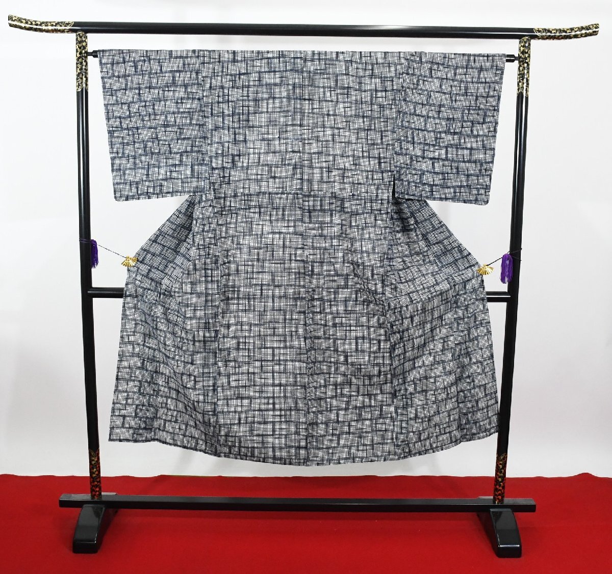 浴衣 男性用 著物 祭り 夕涼 夏祭り 花火大會 身丈138cm 裄丈64.5cm ★著物 u-251 桜庭呉服店