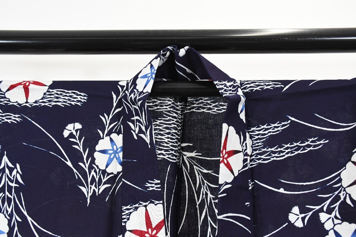 浴衣 女性用 着物 祭り 夕涼 夏祭り 朝顔 花火大会 身丈148cm 裄丈63cm ★着物 u-320 桜庭呉服店_画像6