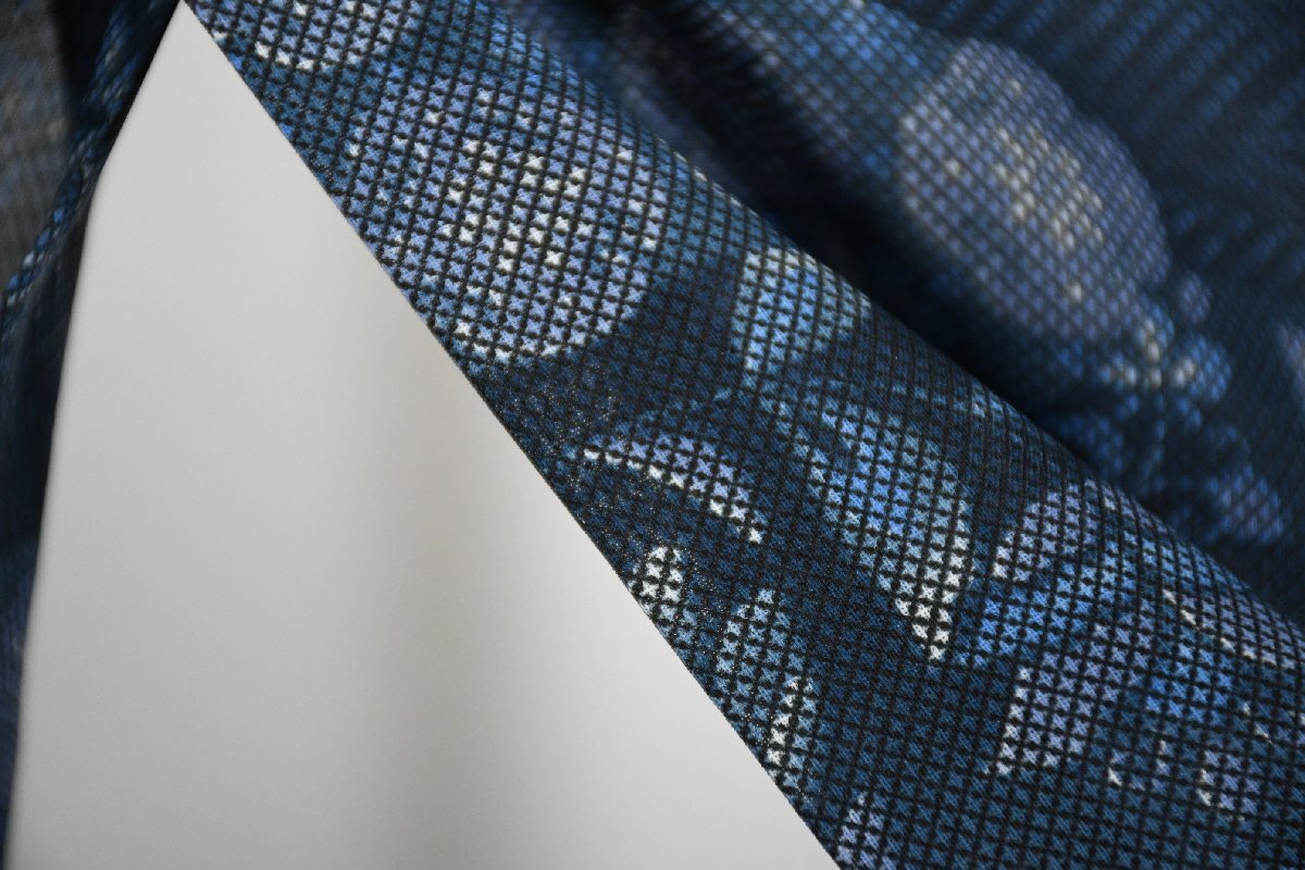 小紋 薄物 夏着物 花 身丈151cm 裄丈64cm ★着物 pb-3711 桜庭呉服店_画像6