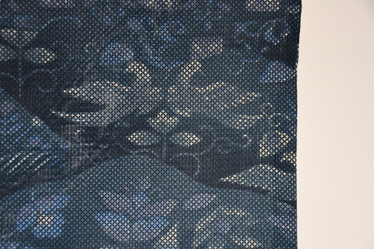 小紋 薄物 夏着物 花 身丈151cm 裄丈64cm ★着物 pb-3711 桜庭呉服店_画像4