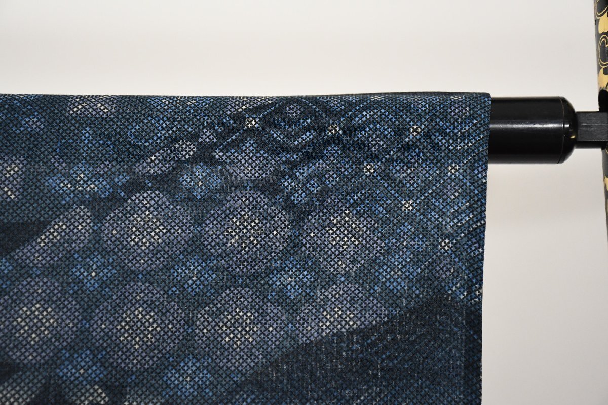 小紋 薄物 夏着物 花 身丈151cm 裄丈64cm ★着物 pb-3711 桜庭呉服店_画像3