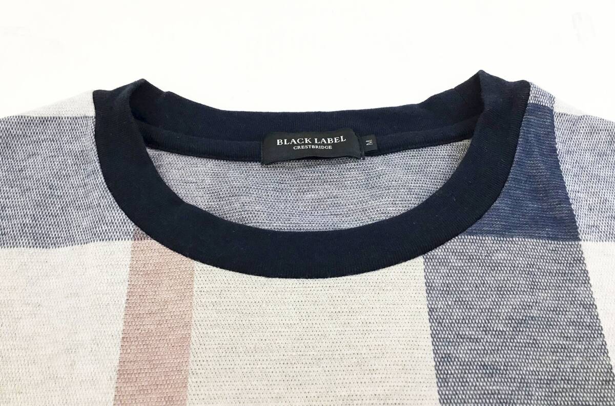 2 шт. комплект BURBERRY BLACK LABEL CRESTBRIDGE рубашка с коротким рукавом размер M проверка Black Label k rest Bridge Burberry суммировать 
