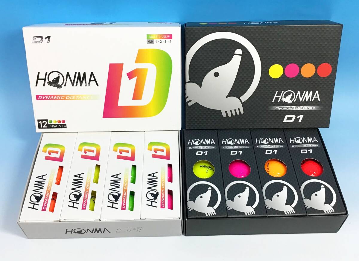 未使用 大量 ゴルフボール HONMA D1/BRIDGESTONE Reygrande TOUR VIVID/ネオン カラー マルチカラー まとめて ホンマ ブリジストン
