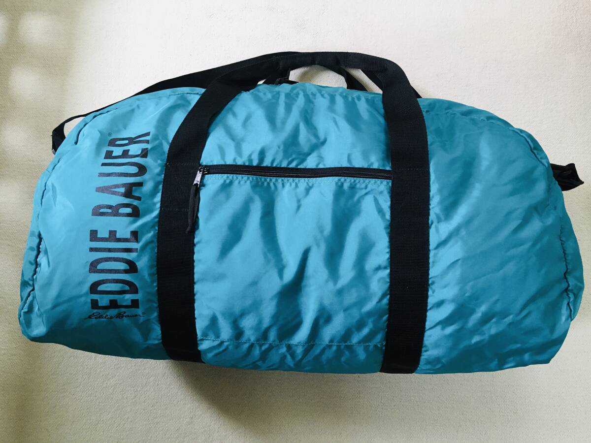 Eddie Bauer?エディーバウアー?ダッフルバッグ?ターコイズブルー?大容量?美品