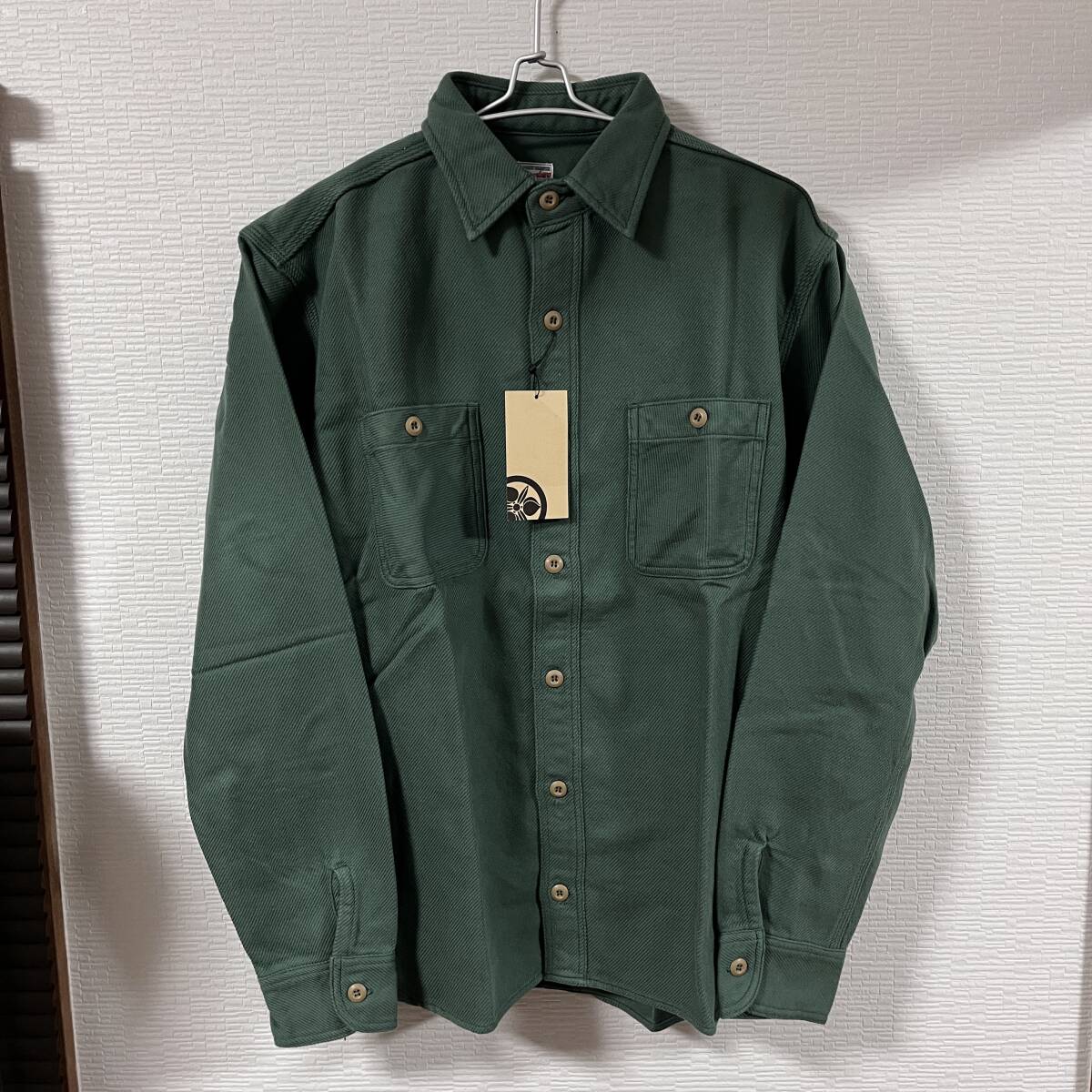 桃太郎ジーンズ (MOMOTARO JEANS) - 44 XLサイズ ヘビーフランネル ワークシャツ 児島 岡山産 日本製 アメカジ (タグ付き新品未使用品)_画像6