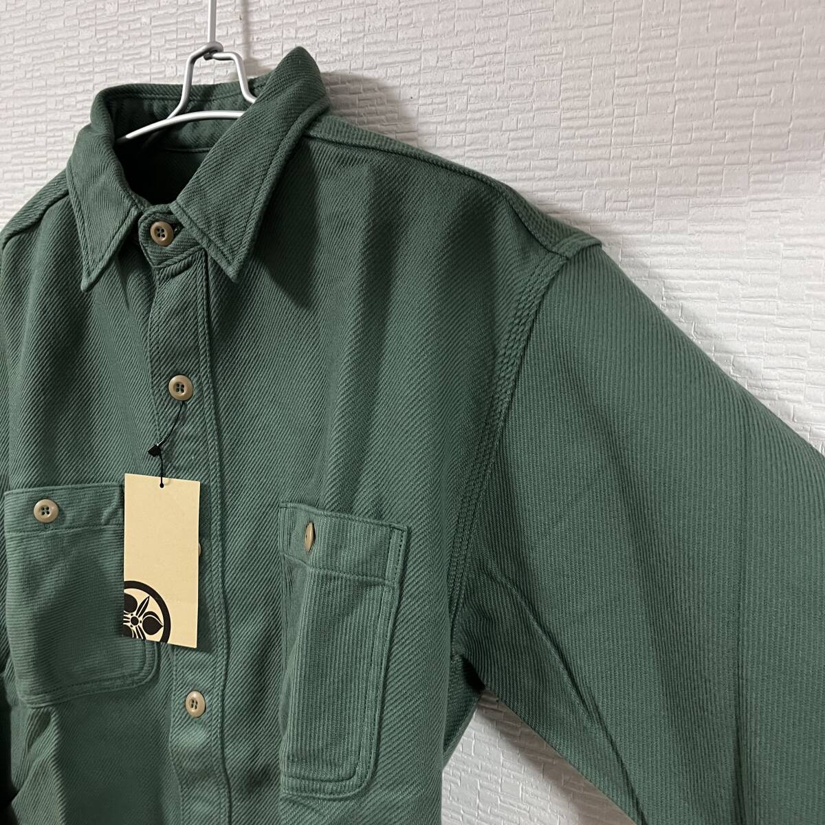 桃太郎ジーンズ (MOMOTARO JEANS) - 44 XLサイズ ヘビーフランネル ワークシャツ 児島 岡山産 日本製 アメカジ (タグ付き新品未使用品)_画像8