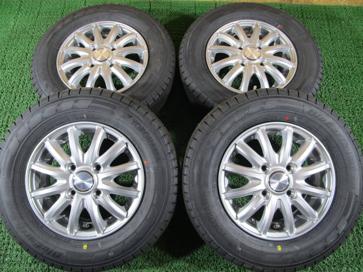 札幌発☆最落なし!未使用【軽トラ等 JWL-T】YFC WEZEN GC 12×3.50B +45 ヨコハマ BLUEARTH Van RY55 145/80R12 80/78N LT 4本 2025年 売切