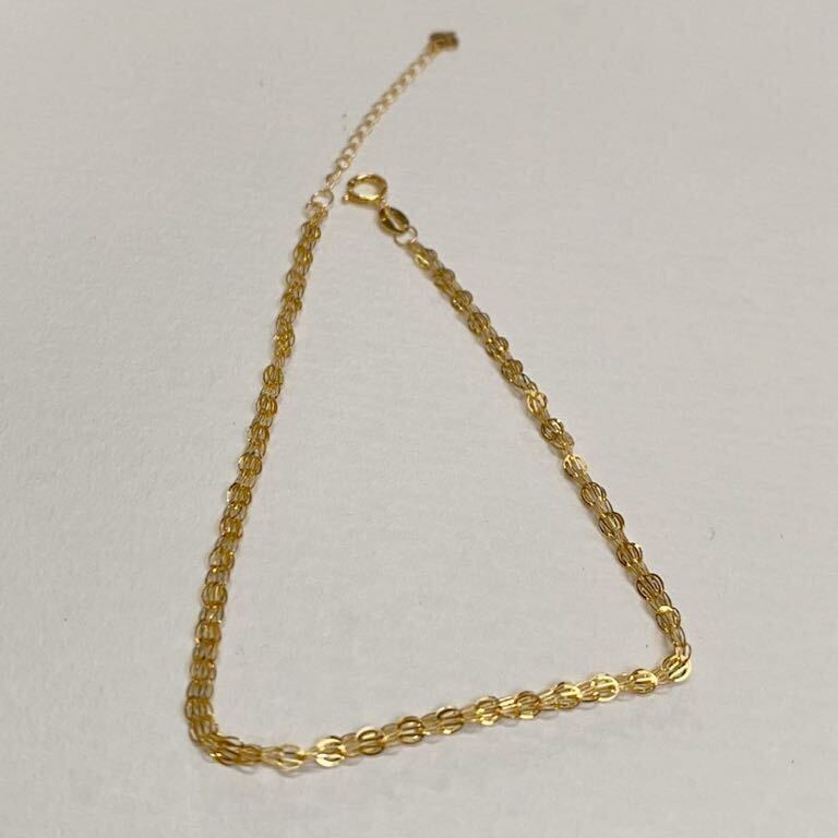 k18YGブレスレット イエローゴールド　おしゃれデザイン　キラキラ　普段用　核印あり　AB18