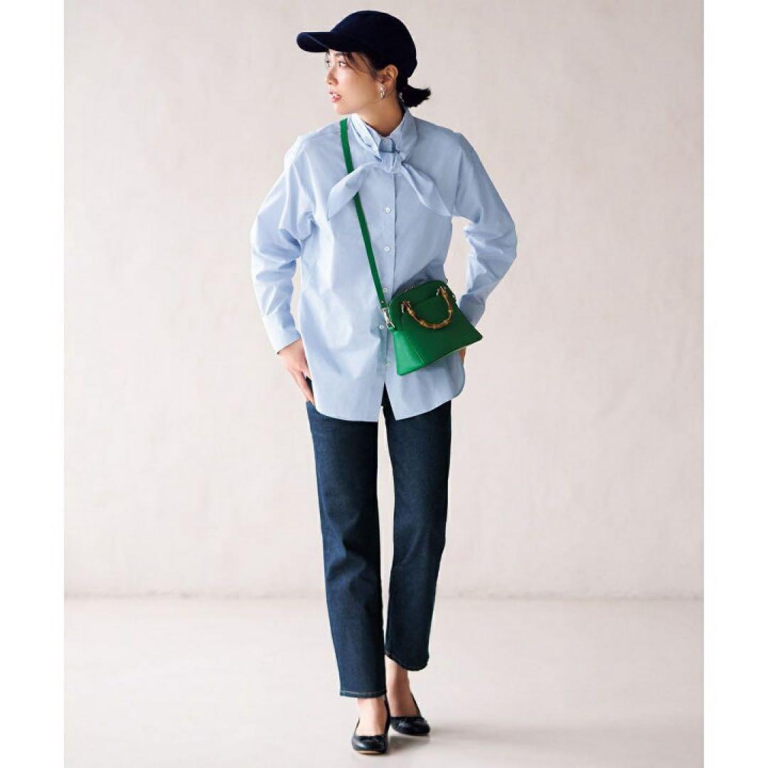 【極美品】23區(qū)DENIM ボーイフィット パンツ ストレートデニム 濃紺 36