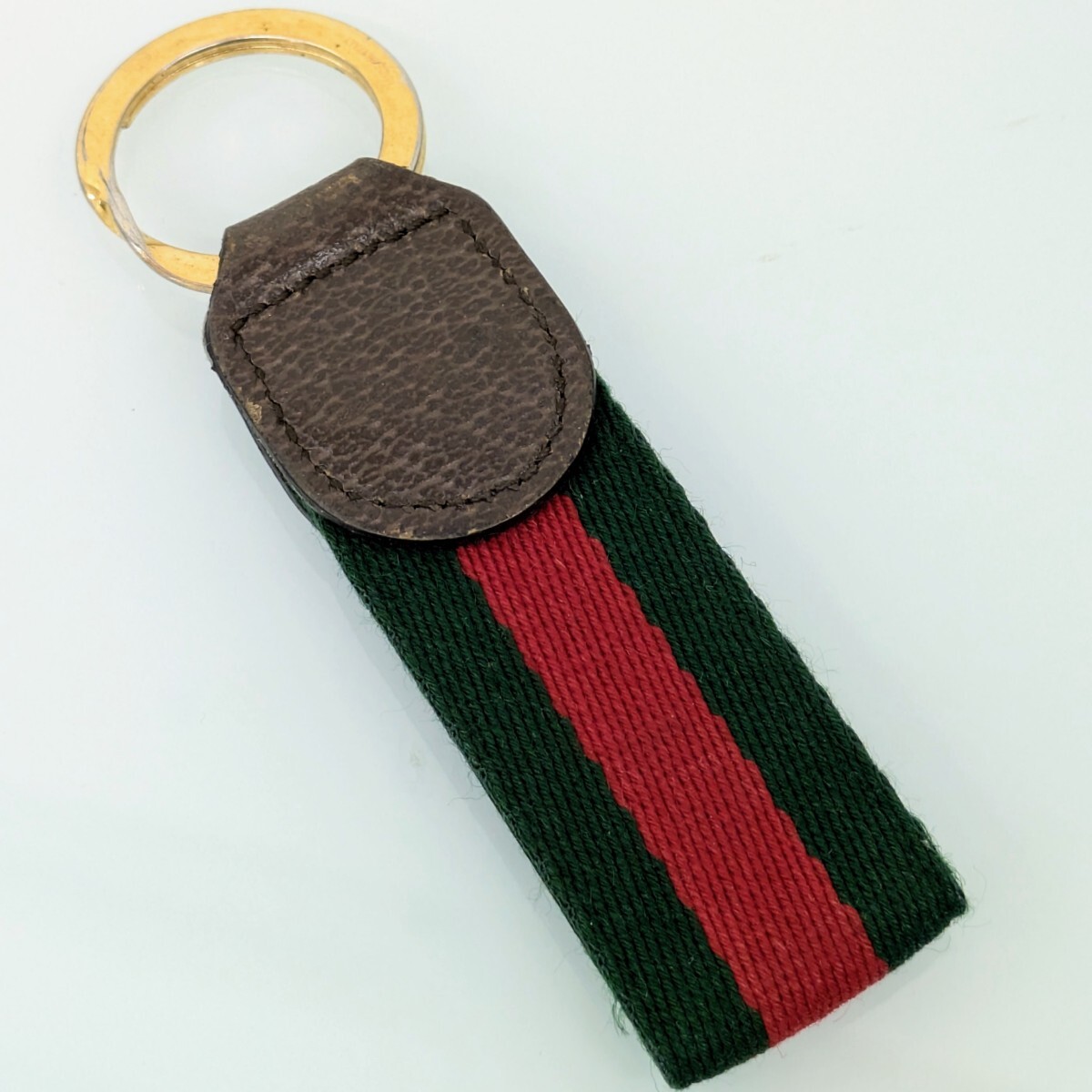 GUCCI【グッチ】 キーリング アクセサリー メンズ レディース オフィディア グリーン&レッド&ニューアーチェロブラウン