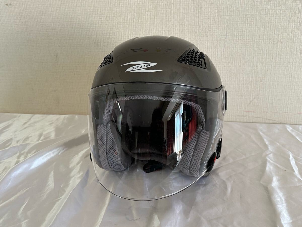 送料無料 zeus naz-211 ゼウス ジェットヘル ヘルメット 中古 Mサイズ 57-58㎝
