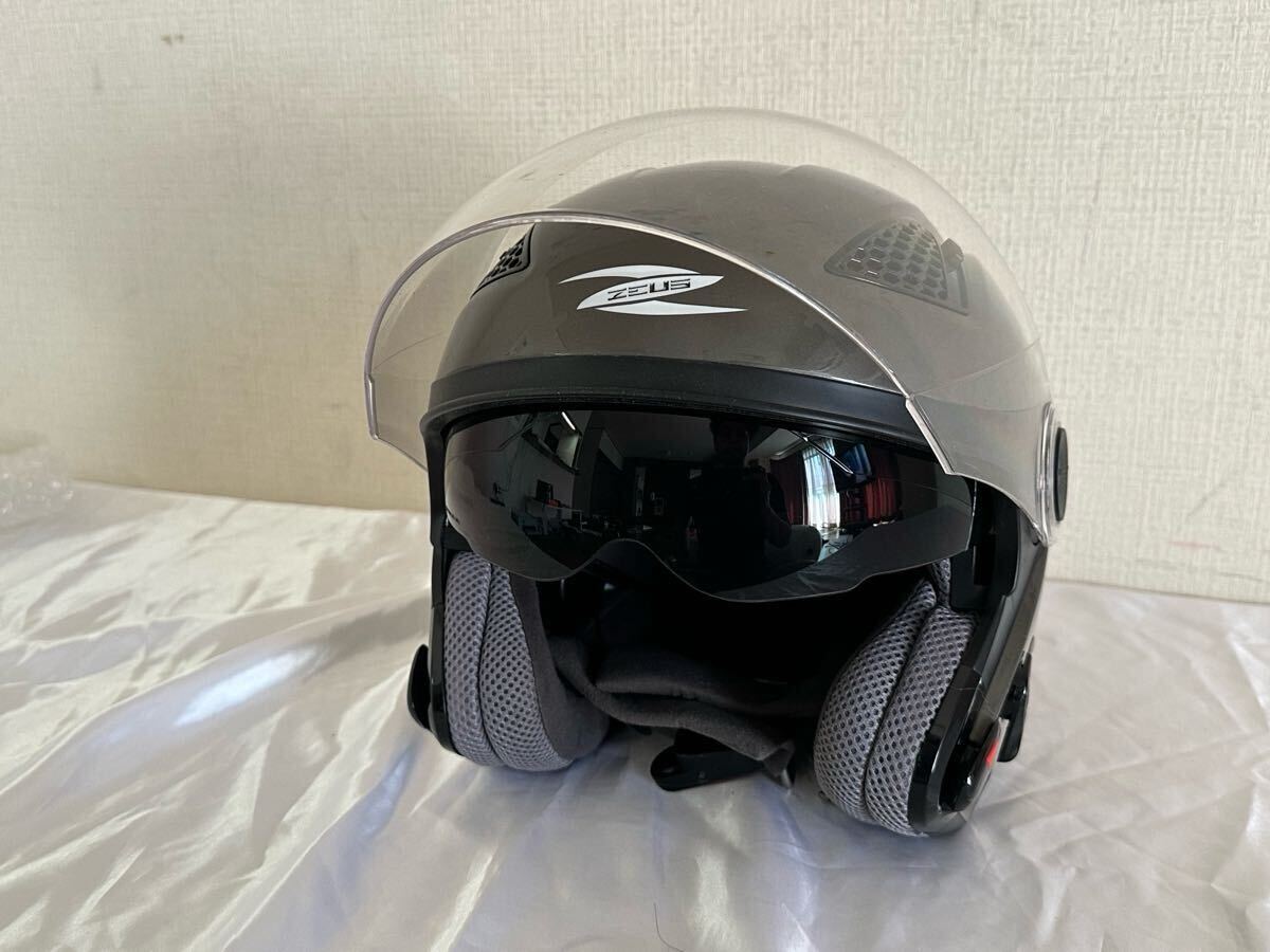 送料無料 zeus naz-211 ゼウス ジェットヘル ヘルメット 中古 Mサイズ 57-58㎝