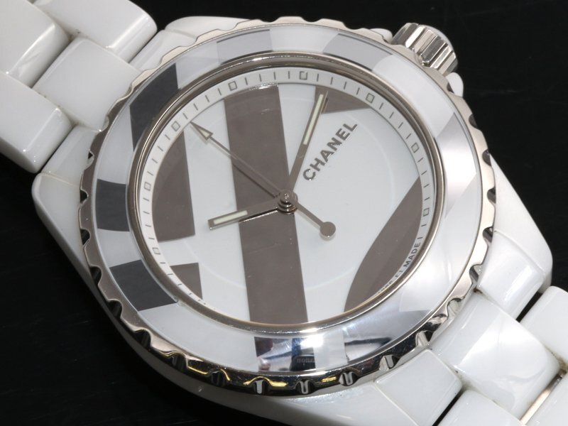 【 シャネル CHANEL 】 腕時(shí)計(jì) H5582 J12 アンタイトル 世界1200本限定 SS/ホワイトセラミック 自動(dòng)巻 38mm メンズ 新著 70328-1
