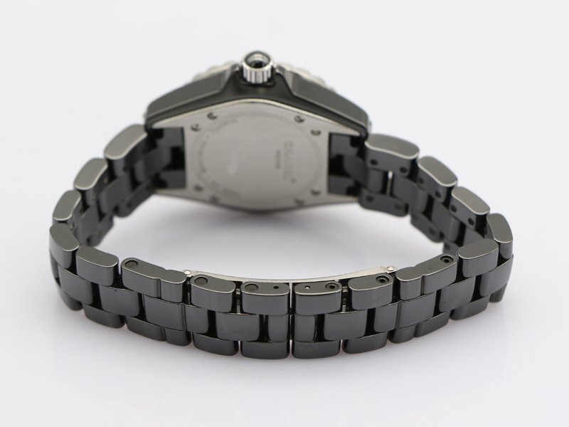 【 シャネル CHANEL 】 腕時(shí)計(jì) J12 Ｈ1708 黒セラミック 純正ダイヤベゼル 33ｍｍ デイト クォーツ レディース 保?箱 □ 新著 76024-2