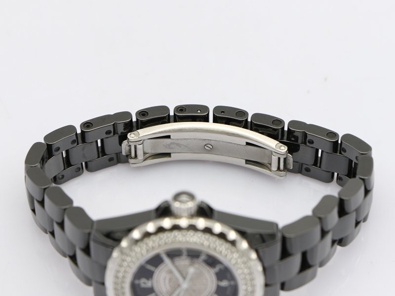 【 シャネル CHANEL 】 腕時(shí)計(jì) J12 Ｈ1708 黒セラミック 純正ダイヤベゼル 33ｍｍ デイト クォーツ レディース 保?箱 □ 新著 76024-2