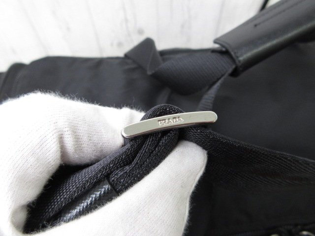 極美品 PRADA プラダ ボストンバッグ キャリーバッグ バッグ VS185S ナイロン×サフィアーノレザー 黒 A4可 2WAY メンズ 84126