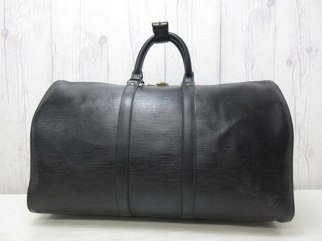極美品 LOUIS VUITTON ルイヴィトン エピ キーポル45 ノワール ボストンバッグ バッグ M59152 レザー 黒 メンズ 84094