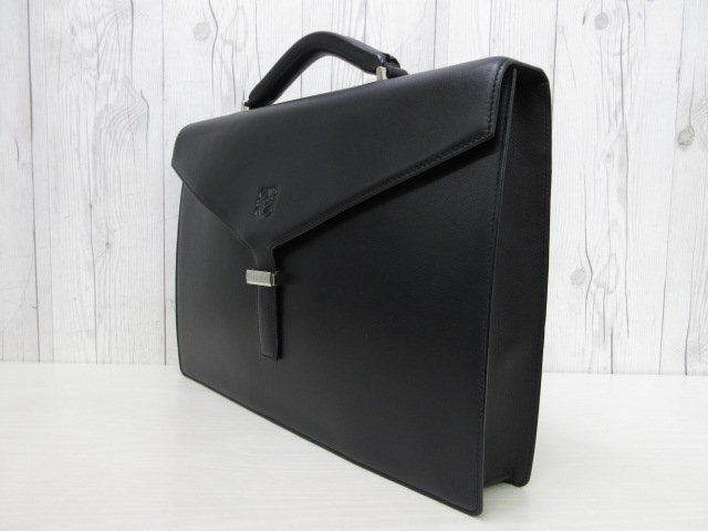 極美品 LOEWE ロエベ アナグラム ビジネスバッグ ハンドバッグ バッグ レザー 黒 A4収納可 メンズ 84015