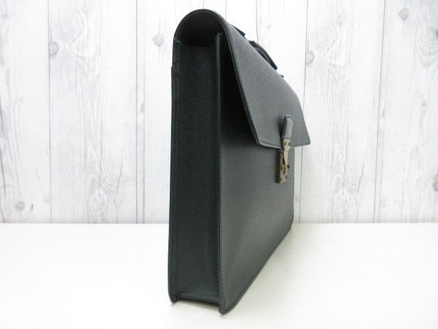 極美品 LOUIS VUITTON ルイヴィトン タイガ セルヴィエット クラド エピセア ビジネスバッグ バッグ M30074 レザー 緑 A4可 メンズ 84187Y