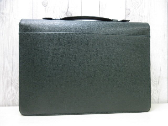 極美品 LOUIS VUITTON ルイヴィトン タイガ セルヴィエット クラド エピセア ビジネスバッグ バッグ M30074 レザー 緑 A4可 メンズ 84187Y
