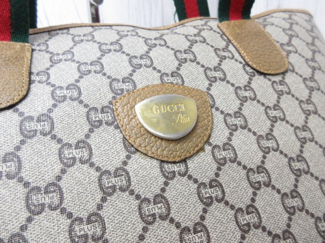 極美品 GUCCI グッチ オールドグッチ ヴィンテージ GGプラス