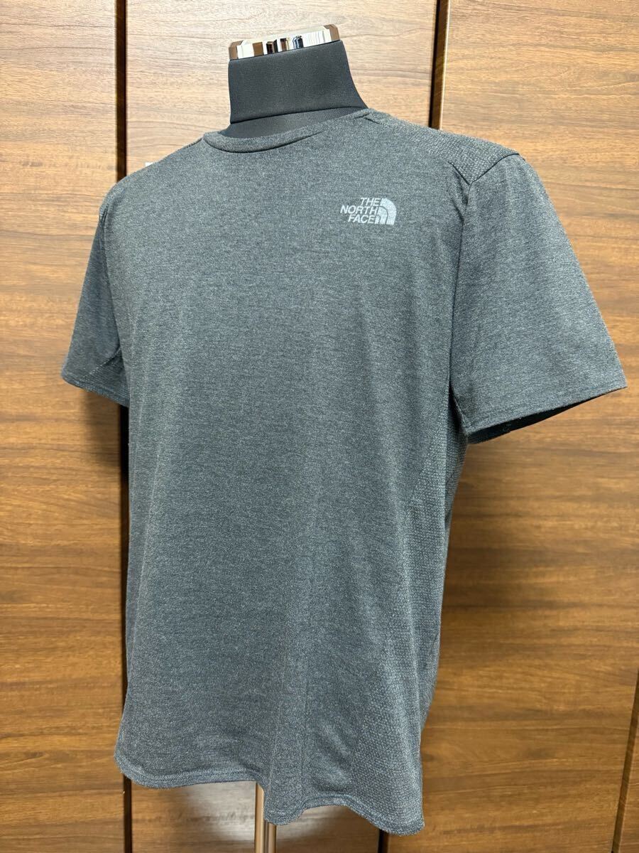 THE NORTH FACE（ザ?ノースフェイス）S/S Reaxion Logo Crew （リアクションロゴクルー）NT61981 ダークグレー XL 人気モデル GOLDWIN
