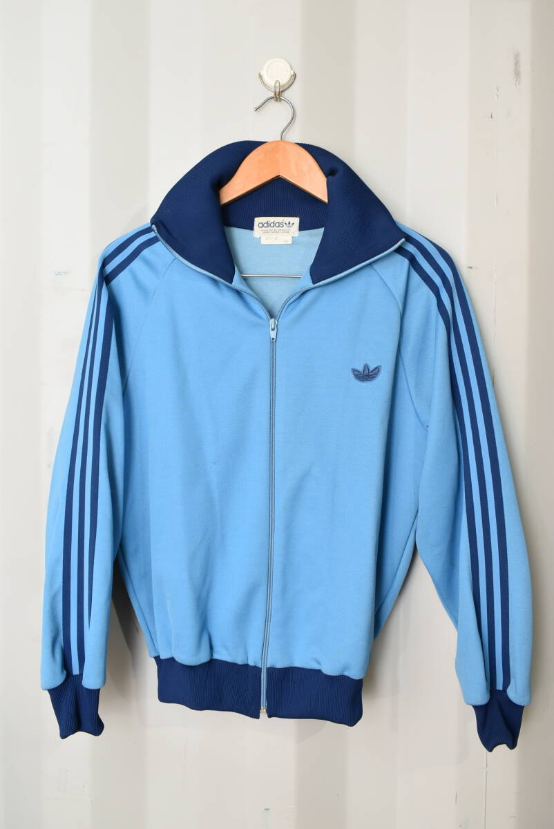 old adidas トラックジャケット デサント製 80s 3号 S～M