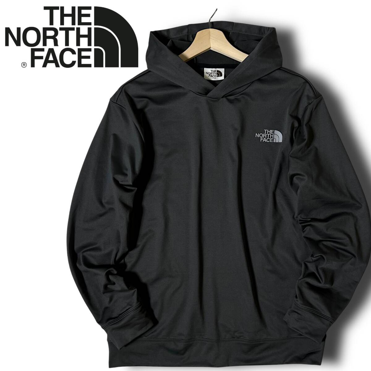 新品 THE NORTH FACE ノースフェイス ジャージ素材 速干抗菌 ストレッチ パーカー フーディ プルオーバー XL 春秋 通年使用可 ◆B6849
