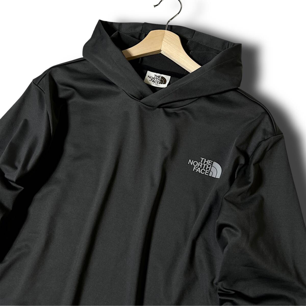 新品 THE NORTH FACE ノースフェイス ジャージ素材 速干抗菌 ストレッチ パーカー フーディ プルオーバー XL 春秋 通年使用可 ◆B6849