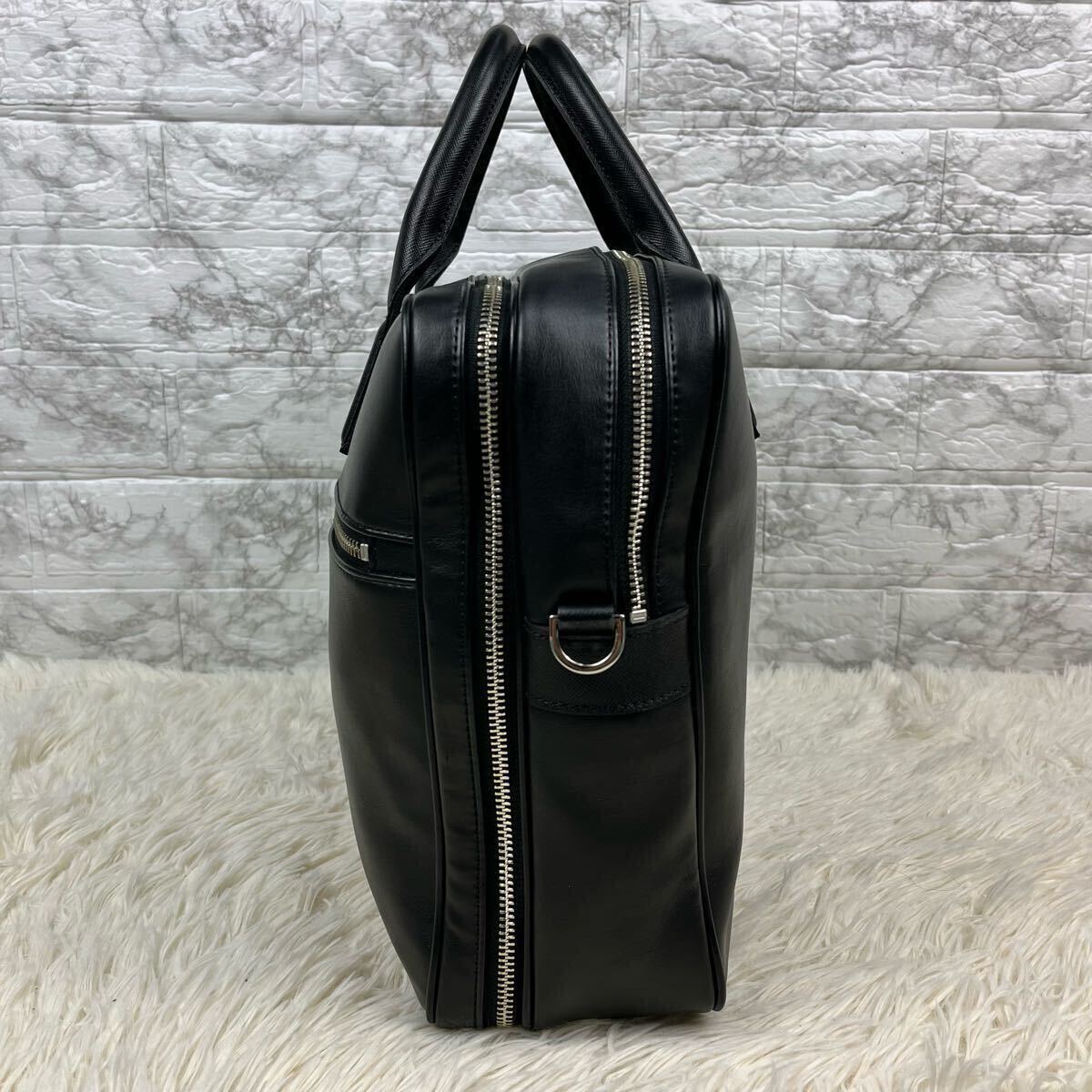 【極美品/現(xiàn)行モデル】Paul Smith ポールスミス 2way 2室 ビジネス ブリーフケース ハンド ショルダー メンズ レザー 本革 大容量 グラナダ