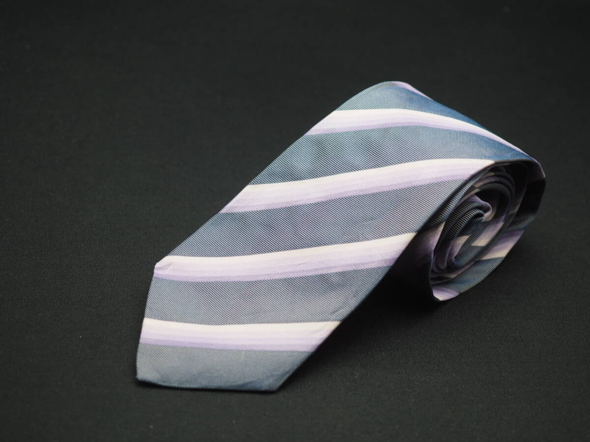 【HUGO BOSS ヒューゴ ボス】 D3099 グレー SILK ブランド ネクタイ 古着 良品_画像2