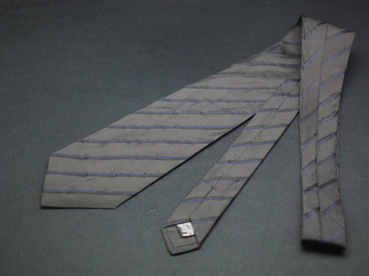 美品【HUGO BOSS ヒューゴ ボス】 D3136 ブラック系 SILK ブランド ネクタイ 古着 良品_画像8