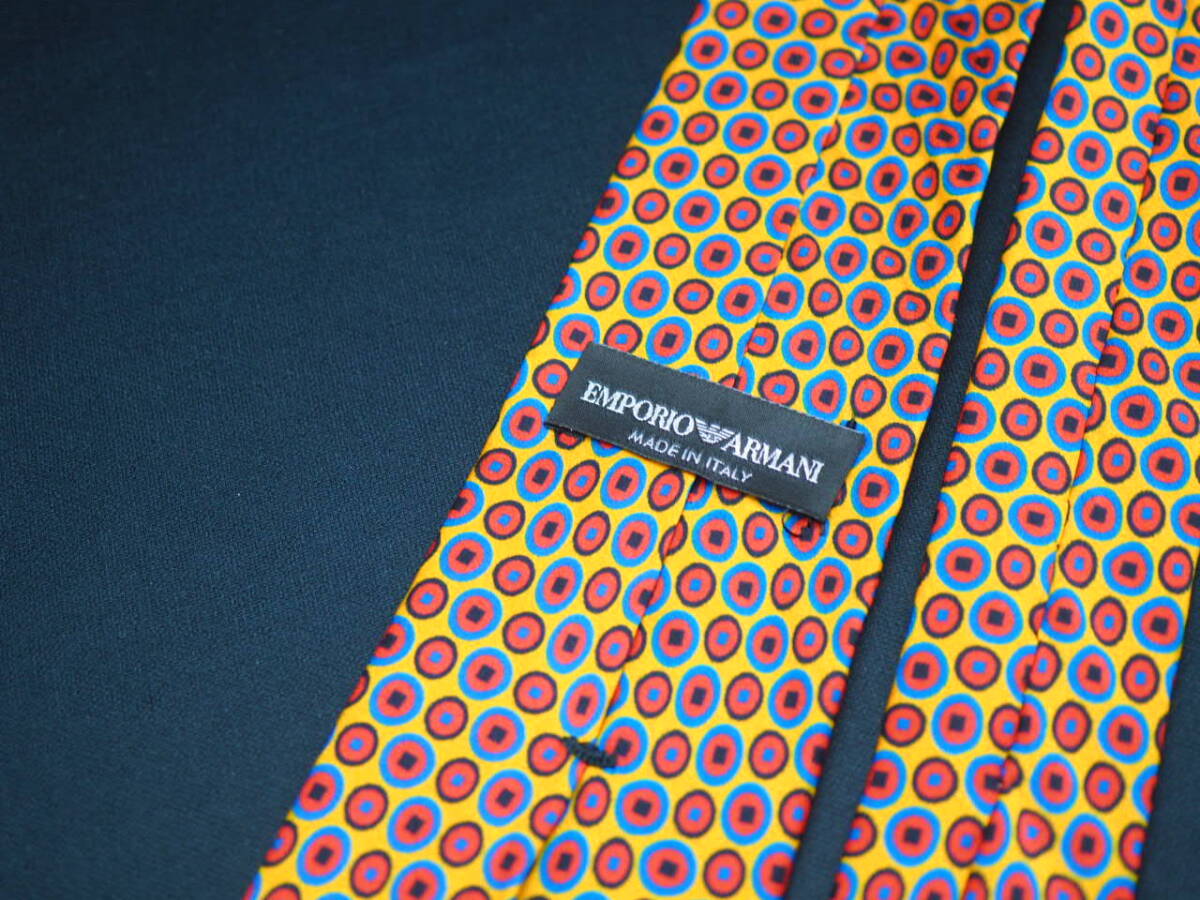 美品【EMPORIO ARMANI エンポリオアルマーニ】 E1437 SILK ブランド ネクタイ 古著 良品